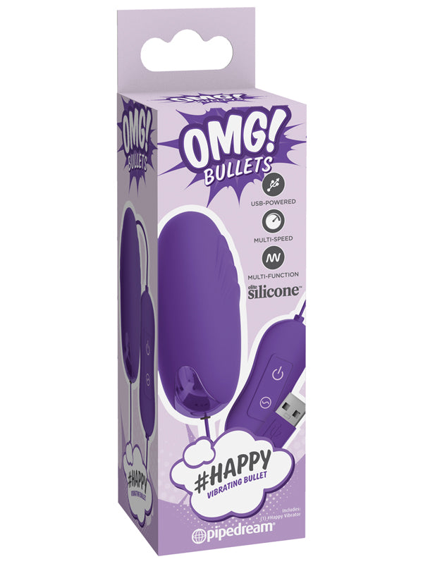 OMG Bullets Happy Vibrating Bullet Purple