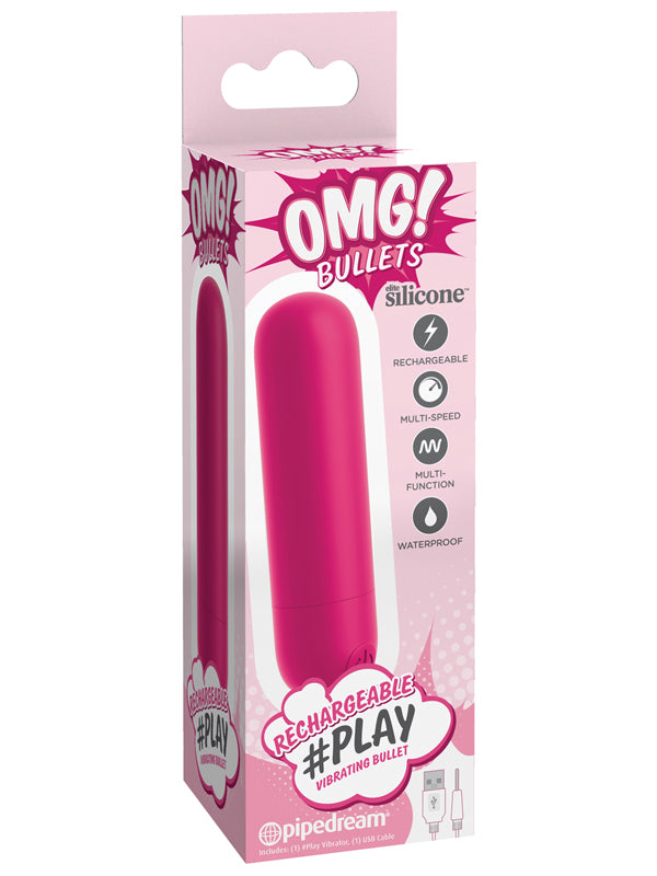 OMG Bullets Play Rechargeable Vibrating Bullet Fuchsia