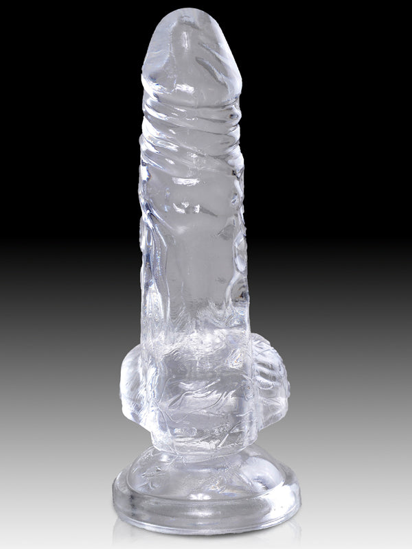 King Cock Clear 4 in. Cock with Balls
