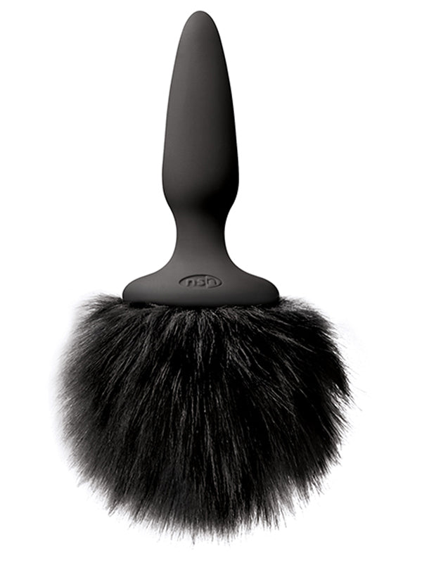 Bunny Tails Mini Black Fur