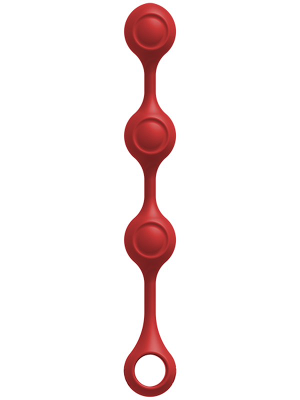 Kink By Doc Johnson Anal Essentials Weighted Silicone Anal Balls Red
