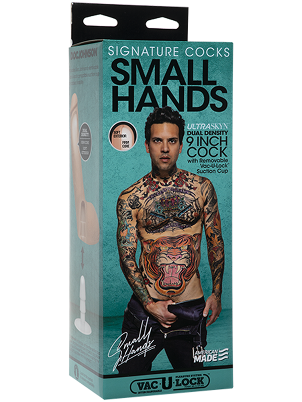 Signature Cocks Small Hands 9 inch ULTRASKYN Cock with Removable Vac-U-Lock Suction Cup Vanilla