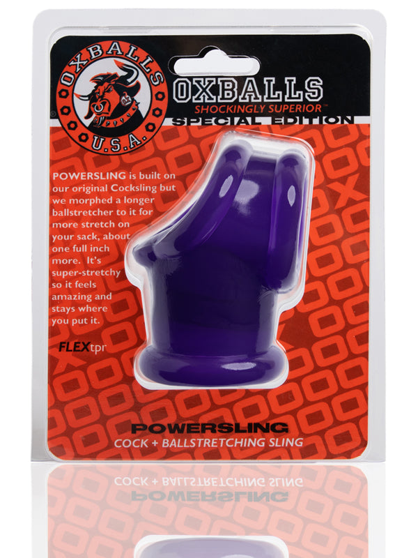 Powerballs Cocksling And Ballstretcher Eggplant