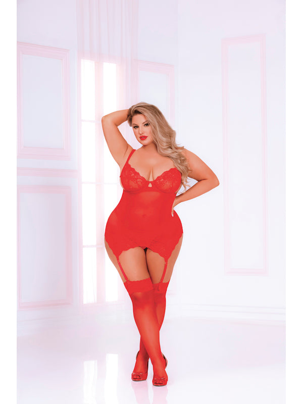 Unlace Me Merrywidow Set STM-11042XP-Red-OSX (BX)