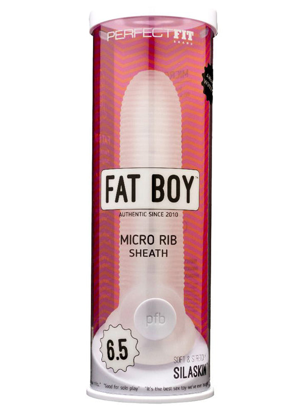 Fat Boy Micro Ribbed Sheath 6.5 in. Clear