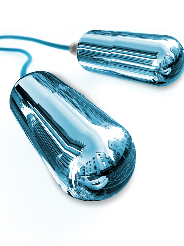 Classix Dual Vibrating Ball Teaser Blue/Clear