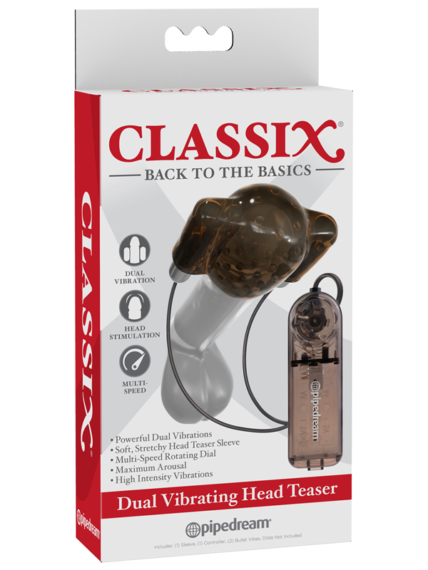Classix Dual Vibrating Head Teaser Black/Smoke