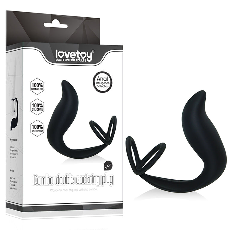Combo Double Cockring Plug