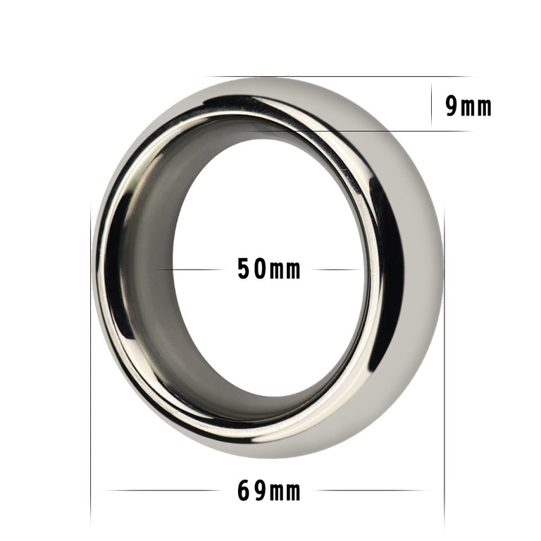 Stainless Steel Metal Silver Cockring 2''