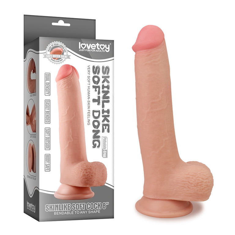 Skinlike Soft Cock 8 Inch Bendable to Any Shape