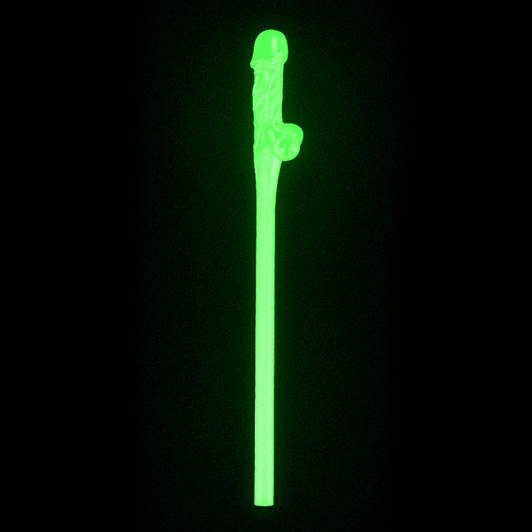 Glow in the Dark Willy Straws â€“ Pack of 9