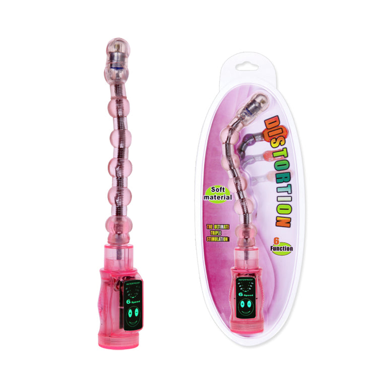 Distortion 6-Speed Bendable Anal beads