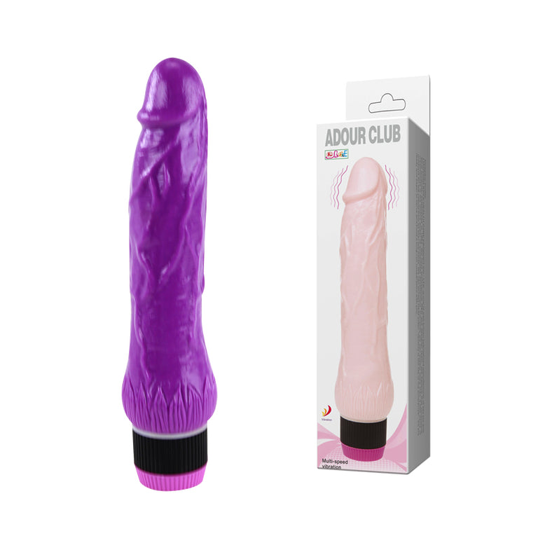 VIBRATING DILDO 7" FLESH