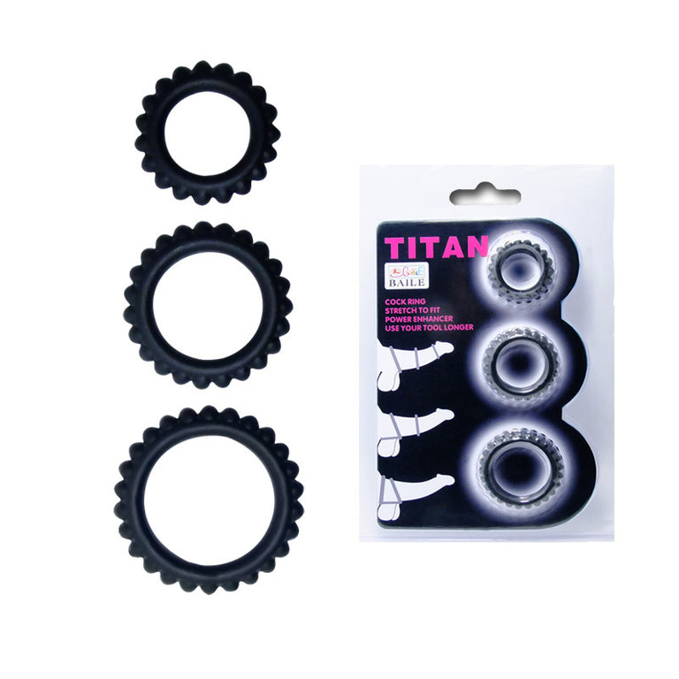 TITAN WHEEL COCK RING - 3 SET