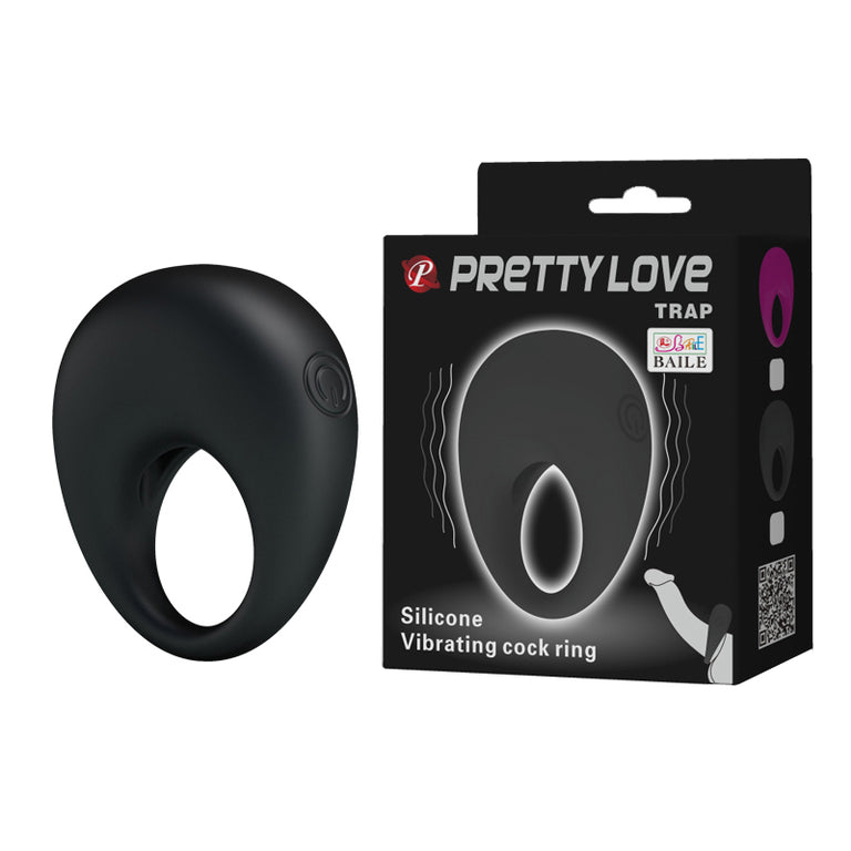 SILICONE VIBRATING COCK RING TRAP