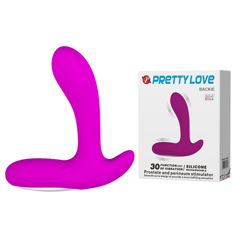 BACKIE - SILICONE BUTT PLUG RECHARGEABLE BLACK