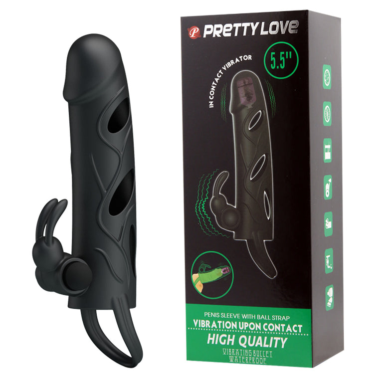 SILICONE COCK CAGE WITH HEAD VIBRATION UPON CONTACT