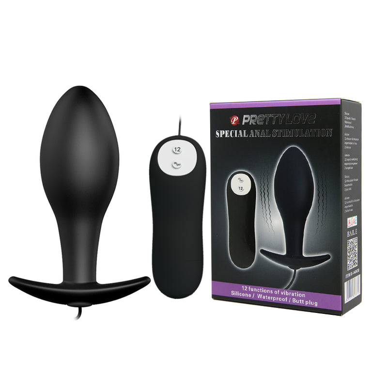 12-Speed Vibrating Silicone Butt Plug 3
