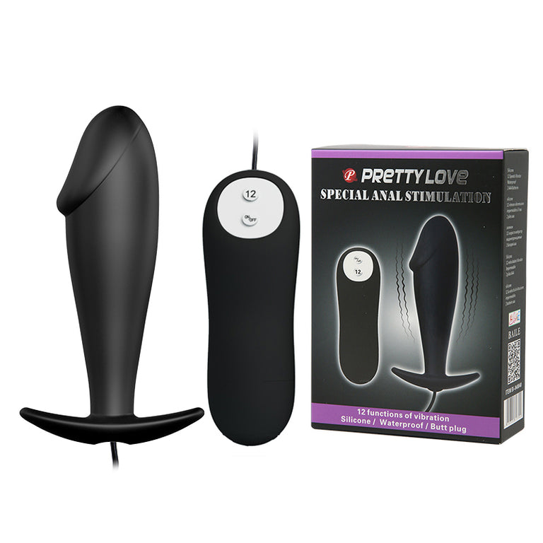 12-Speed Vibrating Silicone Butt Plug 4