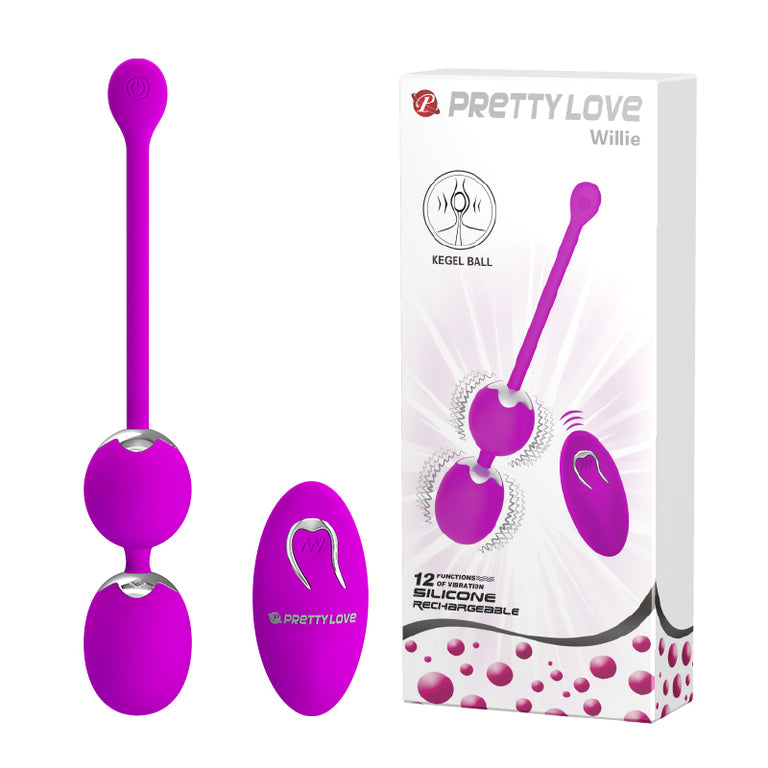 Willie - Remote Control Vibrating Kegel Ball 12 Functions USB Rechargeable