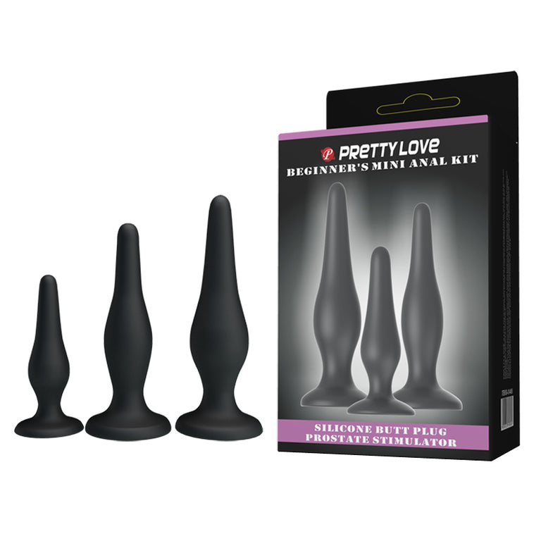 3 Set Silicone Anal Training Kit for Beginners