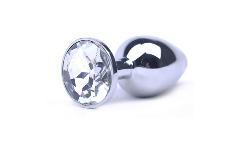 Metallic Anal Plug Clear Small
