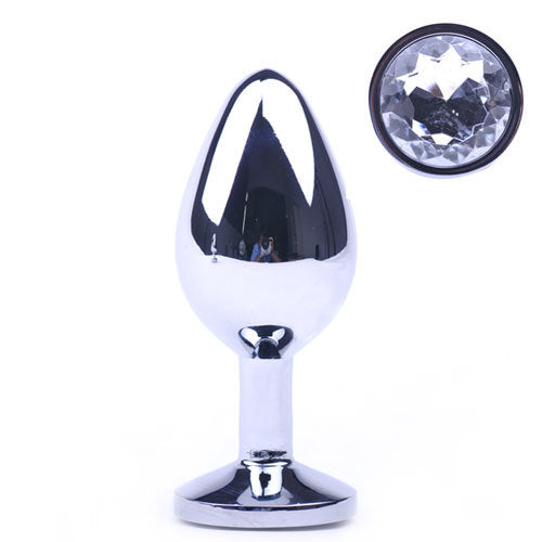 Metallic Anal Plug Clear Medium 