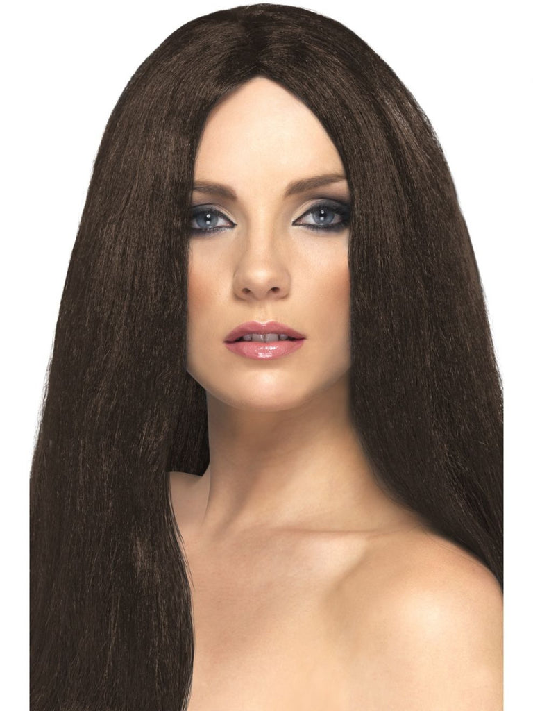 Long Stright Brown Star Style Wig