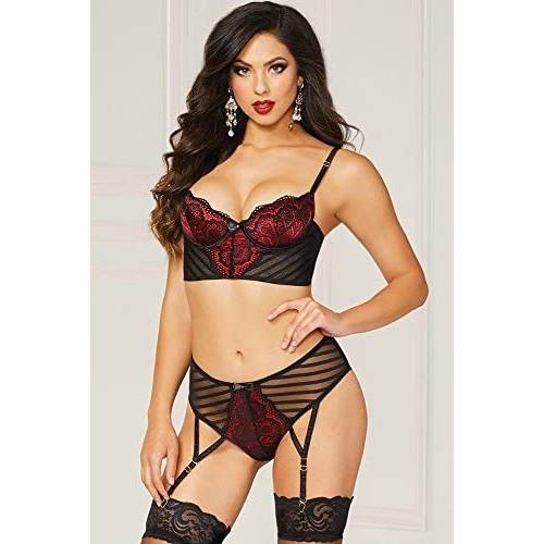 Starstruck Bra & Panty Set 10831-Black-M (H)