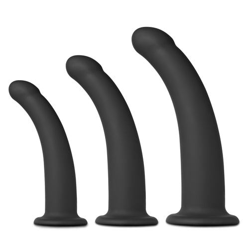 Silicone Curved Dildo 3 Set for Strap On