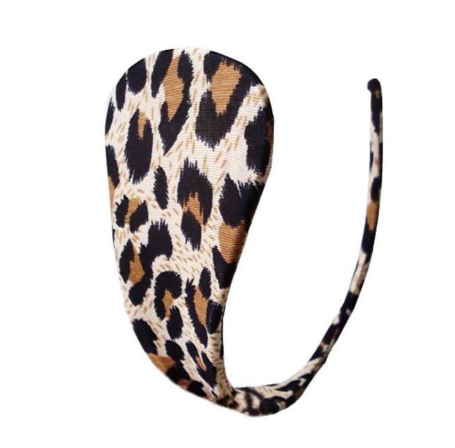 C String Invisible Thong -  Leopard Pattern