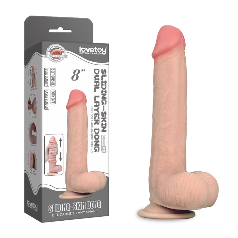 8'' Sliding Skin Dual Layer Dong