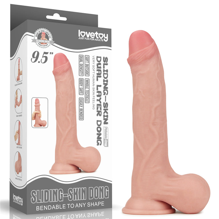 9.5'' Sliding Skin Dual Layer Dong