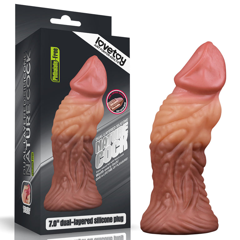 7.0'' Dual layered Platinum Silicone Dragon Dildo