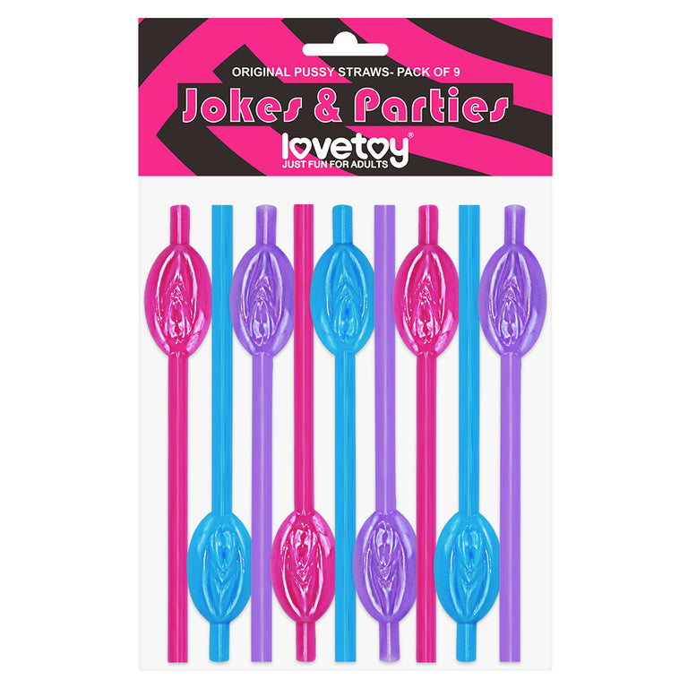 Color Pussy Straws – Pack of 9