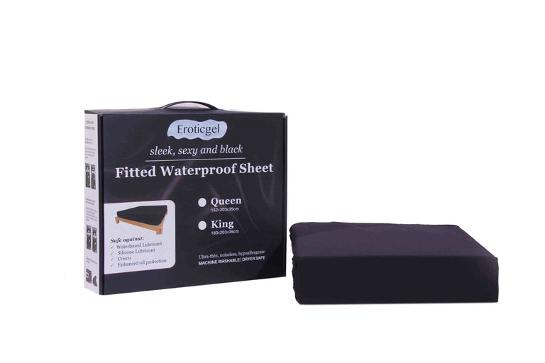 Black Waterproof Fitted Sheet