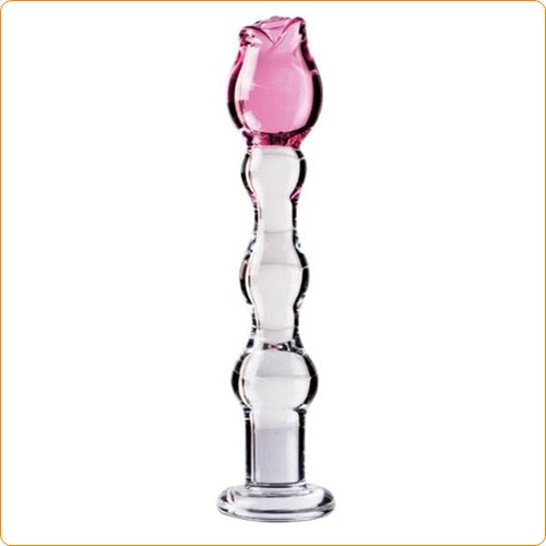 Rose Glass Dildo