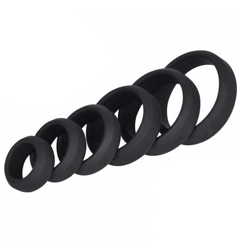 6-piece Silicone Cock Ring Set
