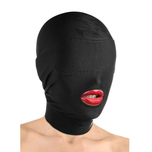 Open Mouth Hood with Padded Blindfold