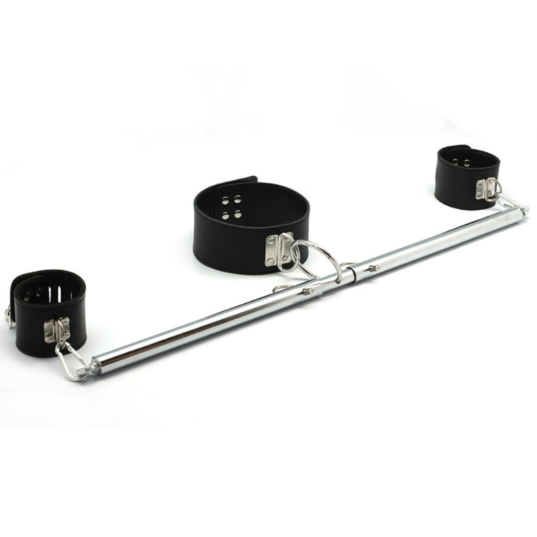 Bondage Bar with Lockable Collar & Cuffs