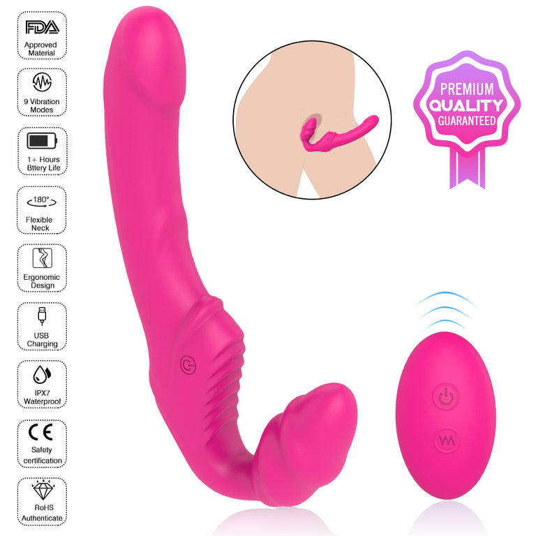 Strapless Silicone Dildo With Remote Control