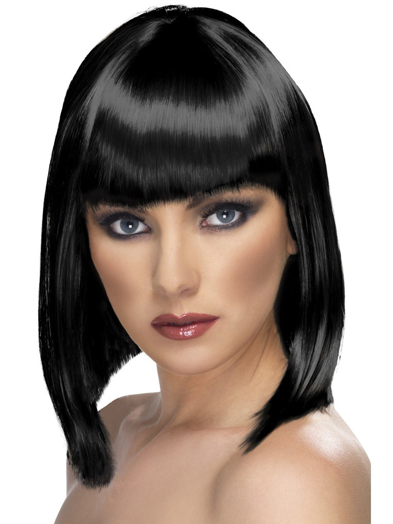Short Black Blunt Glam Wig