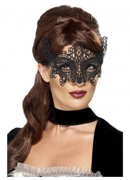 Embroidered Lace Filigree Swirl Eyemask