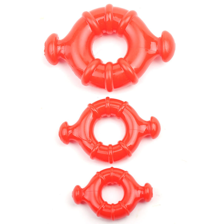 Red Training Cock Ring Set