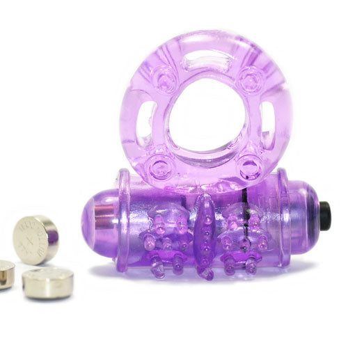 Purple Vibrating Cock Ring