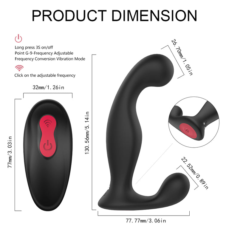 JELLY-RCT Prostate Massager With Remote Control - Rechargeable